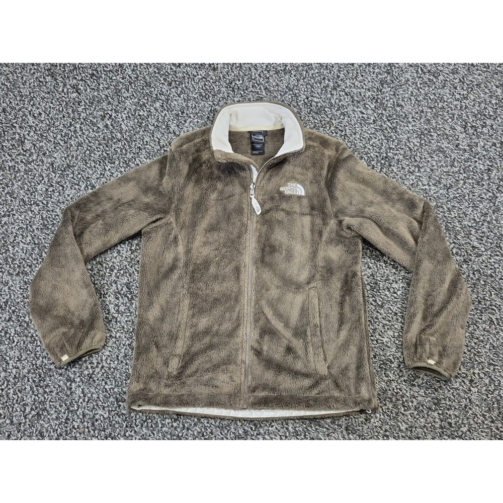 The North Face Jacket Women's Medium‎ Brown Osito Fleece Fuzzy Full Zip AAHY